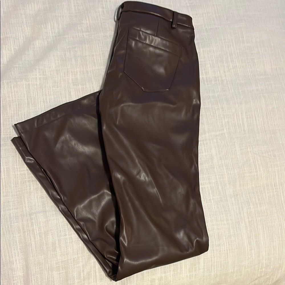 PACSUN Brown Faux Leather Pants